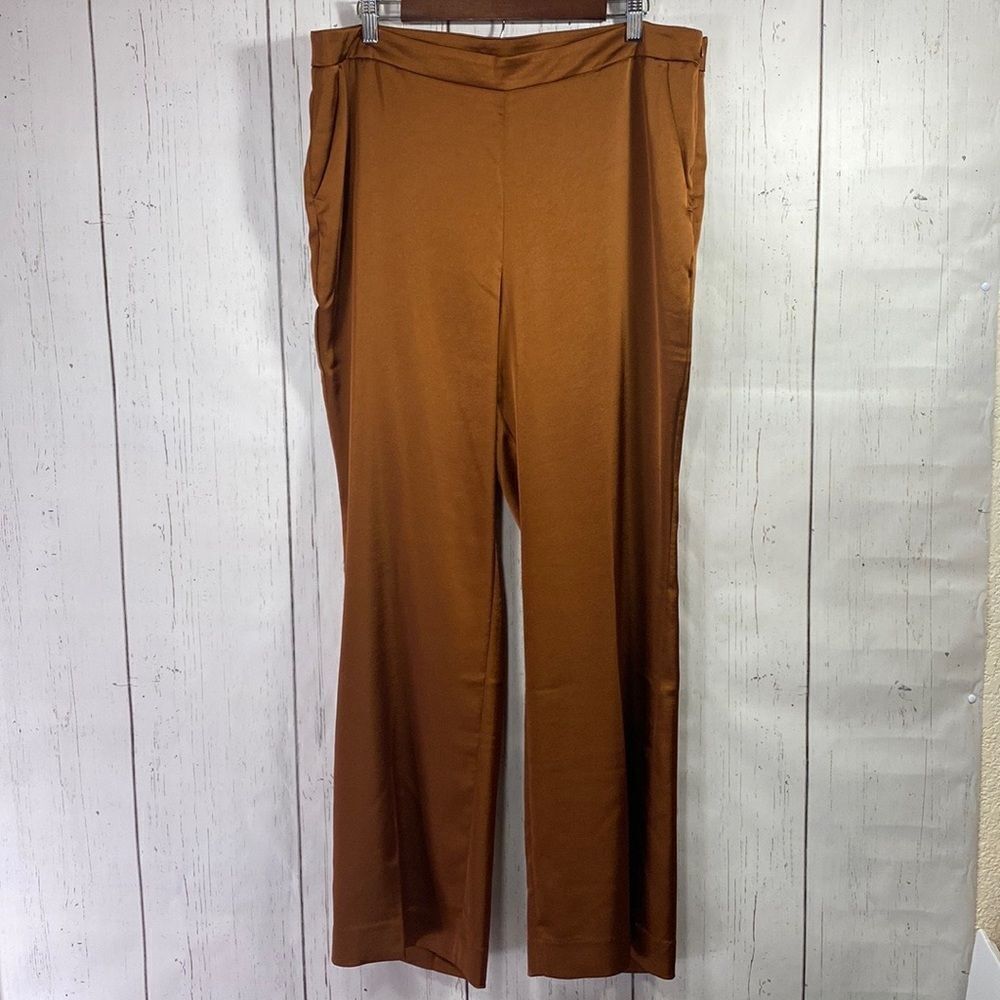 Chicos Womens Straight Leg Casual Rusty Pants